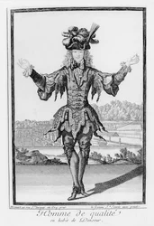 Man van kwaliteit, verkleed als danser