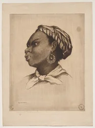 Een Afrikaanse vrouw, naar Eva Gonzalès
