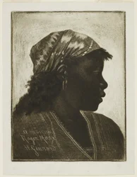 Hoofd van een Zwarte vrouw, circa 1888