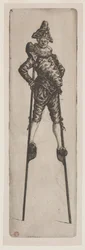 Punchinello op stelten, c. 1888