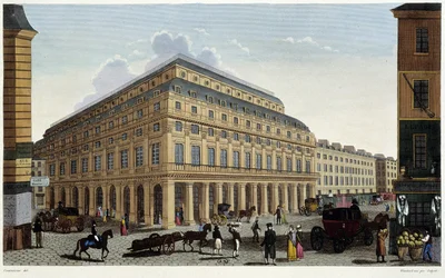 Le Théâtre Français. Gravure door Courvoisier