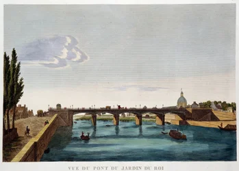 Zicht op de Koningsbrug (Austerlitzbrug) - Parijs
