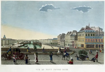 Vue du pont Notre-Dame - in Vues de Paris