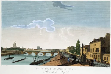 Vue du pont du jardin du roi (Rapée) - in Vues de Paris