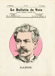 Ballot 2e serie, Satirisch in kleuren: Baard - Illustratie door Henri Demare (1846-1888)