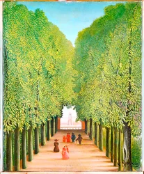 Straatje in het park van Saint-Cloud (olieverf op doek)