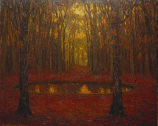 De vijver in Versailles in de herfst
