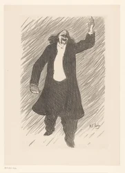 Portret van de chansonnier Marcel Legay