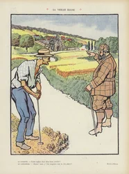 De oude kerk. Illustratie voor Le Rire