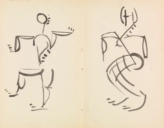 Mannelijke en vrouwelijke dansfiguren