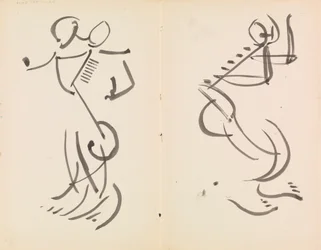 Twee dansende figuren