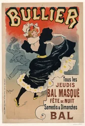 Bullier, elke donderdag gemaskerd bal, nachtfeest, 1896