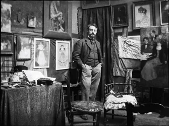 Henri Matisse in het atelier van Henri Evenepoel, 1897