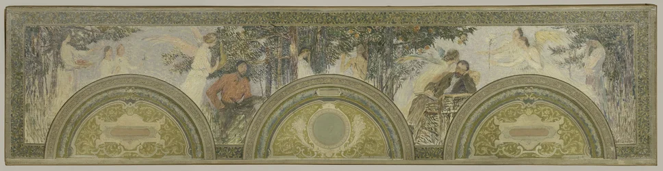 Schets voor de zuidelijke ingangssalon van het Hôtel de Ville de Paris: De Schilderkunst - De Literatuur