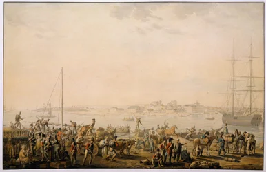 De landing van het Britse leger bij Mondego Bay