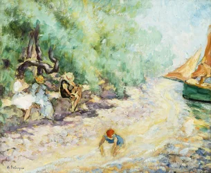 Baden aan de rand van een rivier