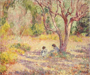 Spelen in de schaduw van de tuin, ca. 1906-1907