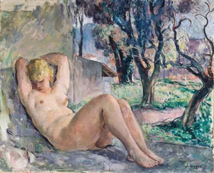 Naakt Liggend in een Tuin, ca. 1934