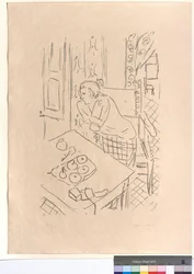 Figuur in een interieur