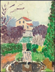 Tuin van de kunstenaar te Issy-les-Moulineaux, ca. 1918 (olieverf op paneel)