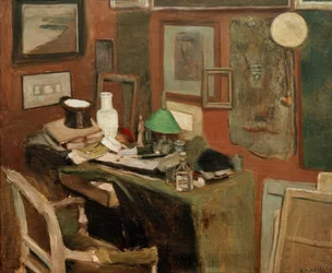Interieur met hoge hoed