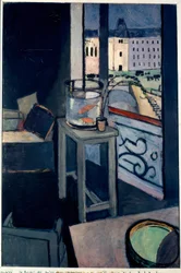 Interieur, goudvissenkom