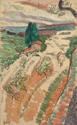 Landschap, St. Tropez, ca. 1904 (olieverf over potlood op paneel)