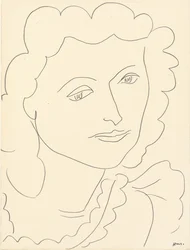 Groot hoofd (Lucienne) (potlood op papier)