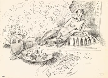 Liegende Odaliske II, c.1927 (pen en inkt op papier)
