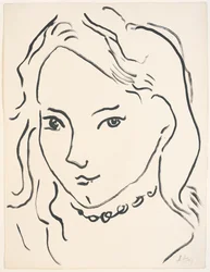 Portret van Marguerite, ca. 1906-1907 (penseel en Oost-Indische inkt op papier)