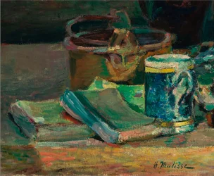 Stilleven met boeken, ca.1895 (olieverf op doek)