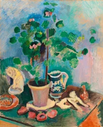 Stilleven met geranium
