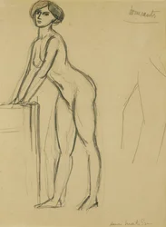 Staand jong meisje, ca. 1908-10 (potlood op papier)