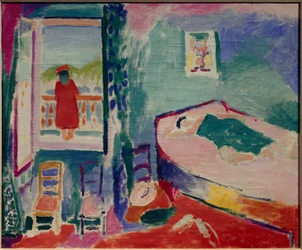 interieur a collioure - la sieste 1905 (Olieverf op doek )