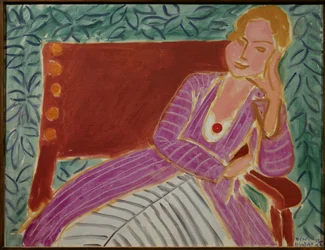 jeune fille assise robe persanne 1942 (olieverf op doek)