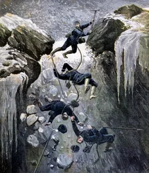 Een vreselijk ongeluk in de Alpen, 1892