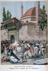 Een aanval op een moskee door Armeniërs, 1895