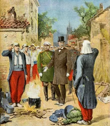 Felix Faure bij de grote manoeuvres,1895 (Illustratie)