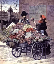 Bloemenverkoper in Parijs