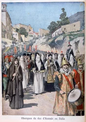 Begrafenis van de hertog van Aumale in Italië, 1897