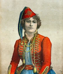 Portret van actrice Marie Delna