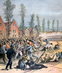 Oproer in Mons, België, 1893