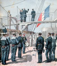 Groet aan de vlag, Franse marine-oefeningen, 1891