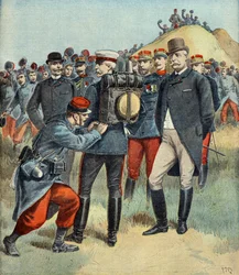 De hertog van Connaught en Felix Faure tijdens de grote manoeuvres van het Franse leger
