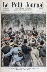 Het vertrek van Émile Zola uit Versailles, 1898