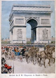 Tsaar Nicolaas II arriveert in Parijs, 1896