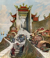 Uitzicht op de Shanghai Gate