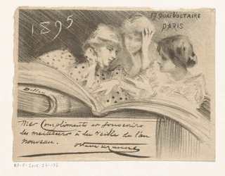 Nieuwjaarswens van Octave Uzanne voor het jaar 1895