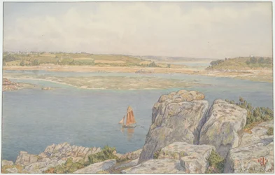 Monding van de Trieux bij Île à Bois, Loguivy