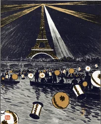 Festiviteiten op de Seine, 14 juli (Uit Zesendertig Zichten op de Eiffeltoren)